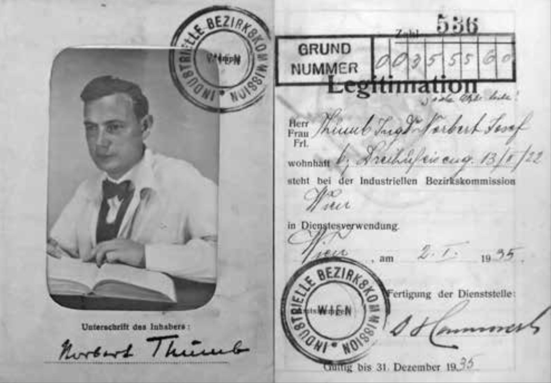 Dienstausweis Norbert Thumb